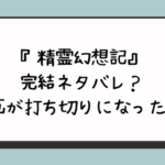 『精霊幻想記』完結ネタバレ？漫画が打ち切りになった？ 