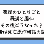 薬屋のひとりごと羅漢と鳳仙その後どうなった？最後は死亡原作何話の話？