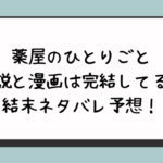 薬屋のひとりごと小説と漫画は完結してる？結末ネタバレ予想！